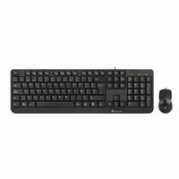 Tastatur og optisk mus NGS NGS-KEYBOARD-0271 Sort QWERTY