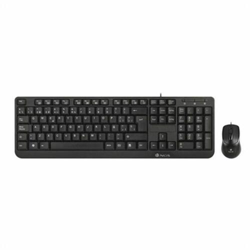 Tastatur og optisk mus NGS NGS-KEYBOARD-0271 Sort QWERTY