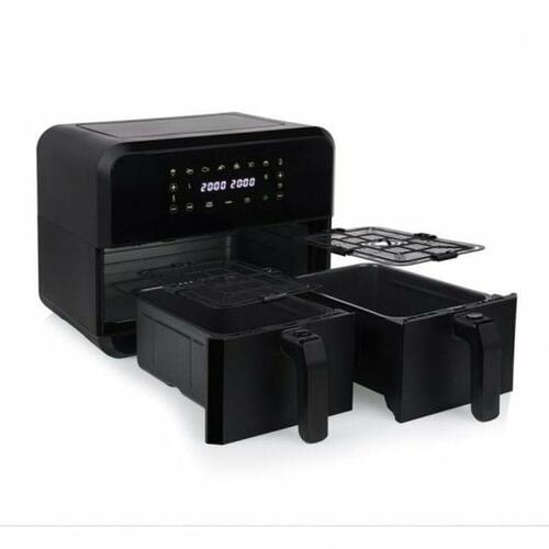 Princess airfryer 8 L (dobbelt 2×4 L), 2.400 W - sort