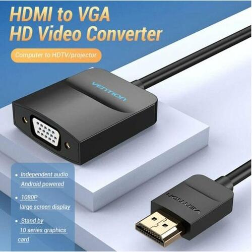 HDMI til VGA Vention 42154 Sort 15 cm