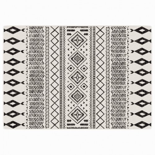 Gulvtæppe 160x230 cm inde/ude skridsikkert kort luv flerfarvet