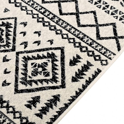 Gulvtæppe 160x230 cm inde/ude skridsikkert kort luv flerfarvet