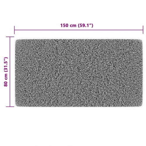Gulvtæppe 80x150 cm inde/ude skridsikkert kort luv flerfarvet