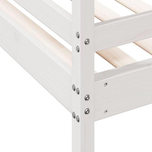 Køjeseng 80x200/120x200 cm massivt fyrretræ hvid
