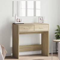 Makeupbord med spejl 80x39x80 cm sonoma-eg