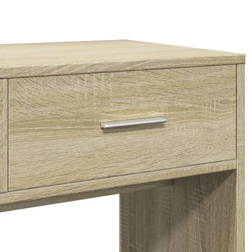 Makeupbord med spejl 80x39x80 cm sonoma-eg