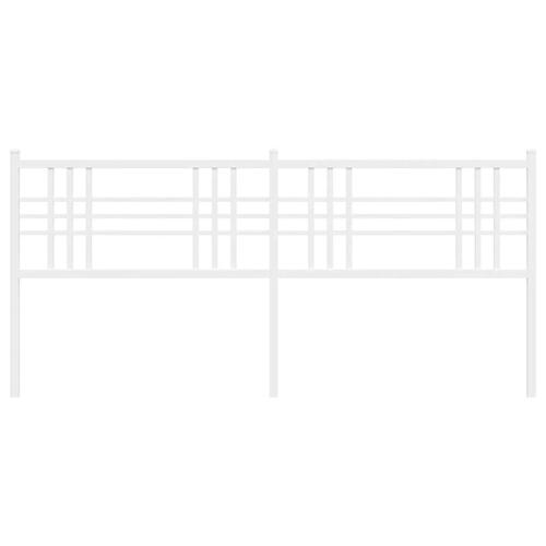 Sengegavl 180 cm metal hvid