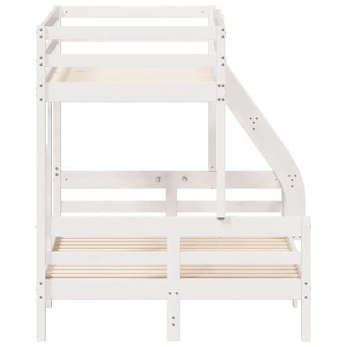 Køjeseng 90x200/120x200 cm massivt fyrretræ hvid