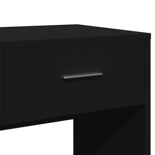 Makeupbord med spejl 80x39x80 cm sort