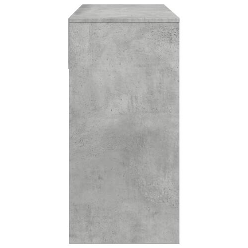 Makeupbord med spejl 80x39x80 cm betongrå