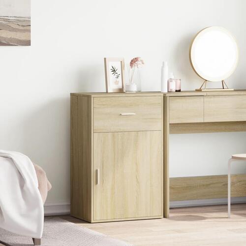 Opbevaringsskab 56,5x39x90 cm konstrueret træ sonoma-eg
