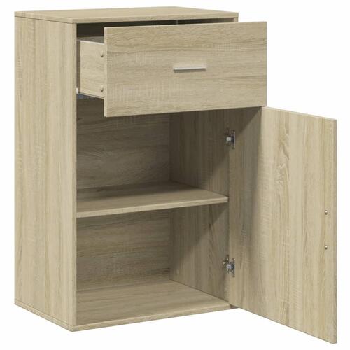 Opbevaringsskab 56,5x39x90 cm konstrueret træ sonoma-eg