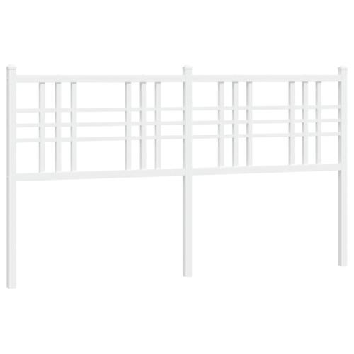 Sengegavl 160 cm metal hvid
