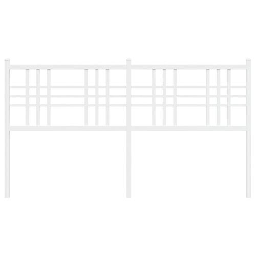 Sengegavl 160 cm metal hvid