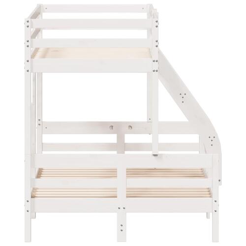 Køjeseng 80x200/120x200 cm massivt fyrretræ hvid