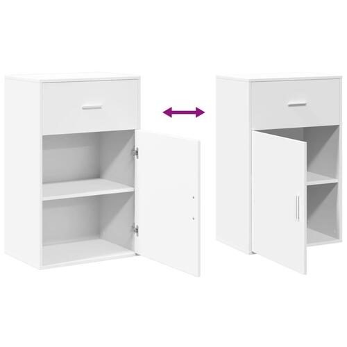 Opbevaringsskab 56,5x39x90 cm konstrueret træ hvid