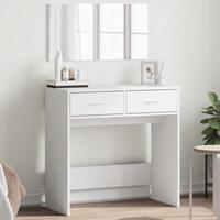 Makeupbord med spejl 80x39x80 cm hvid