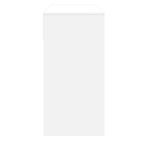 Makeupbord med spejl 80x39x80 cm hvid