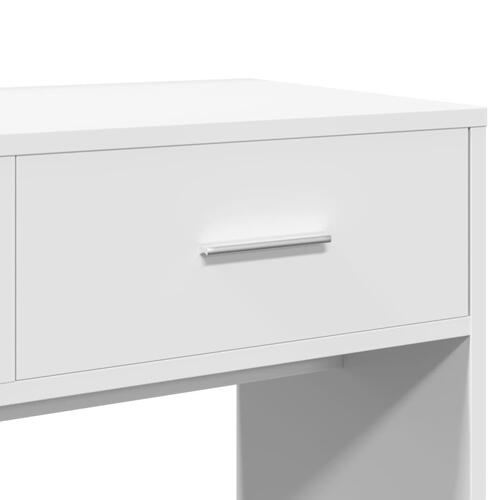 Makeupbord med spejl 80x39x80 cm hvid
