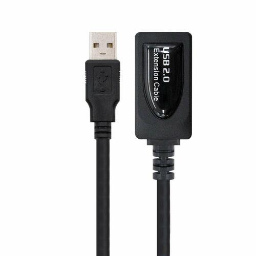 USB forlængerkabel NANOCABLE 10.01.0213 Sort 15 m