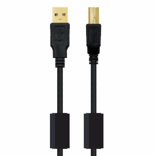 USB 2.0 A til USB B-kabel NANOCABLE 10.01.1203 Sort 3 m (1 enheder)