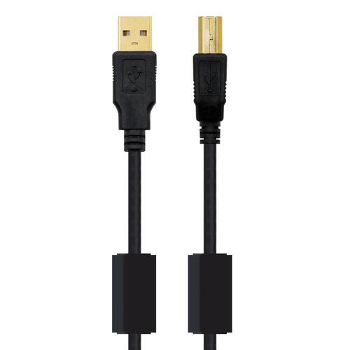 USB 2.0 A til USB B-kabel NANOCABLE 10.01.1203 Sort 3 m (1 enheder)