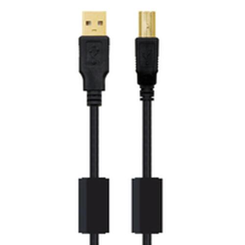 USB 2.0 A til USB B-kabel NANOCABLE 10.01.1203 Sort 3 m (1 enheder)
