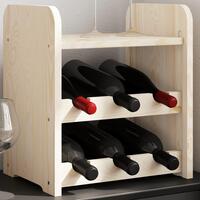 Vinreol med topplade 33x25x37 cm massivt fyrretræ