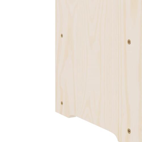 Vinreol med topplade 33x25x37 cm massivt fyrretræ