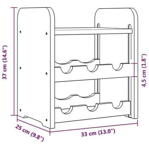 Vinreol med topplade 33x25x37 cm massivt fyrretræ