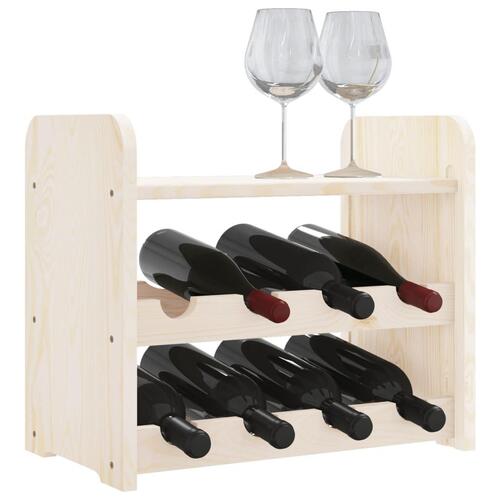 Vinreol med topplade 43x25x37 cm massivt fyrretræ