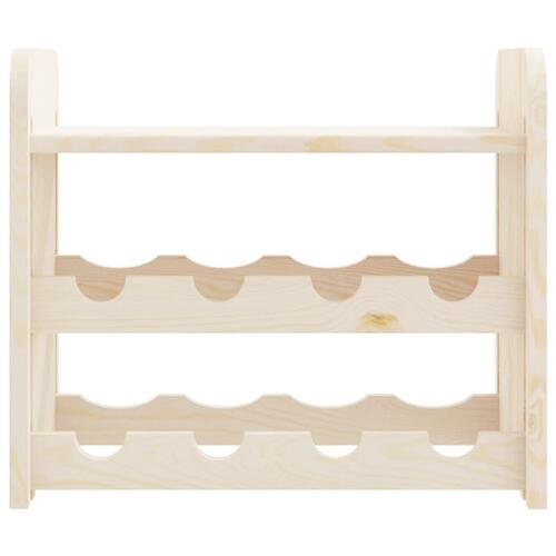 Vinreol med topplade 43x25x37 cm massivt fyrretræ