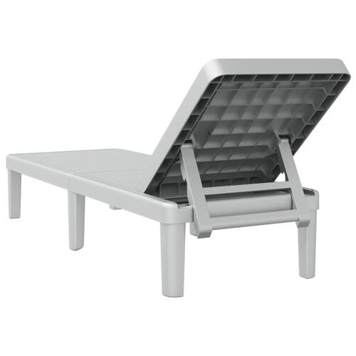 Liggestol 155,5x57x28 cm højdejusterbar polypropylen
