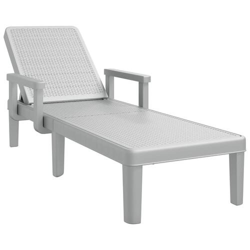 Liggestol 155,5x57x28 cm højdejusterbar polypropylen