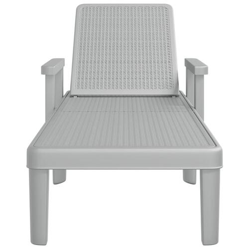 Liggestol 155,5x57x28 cm højdejusterbar polypropylen