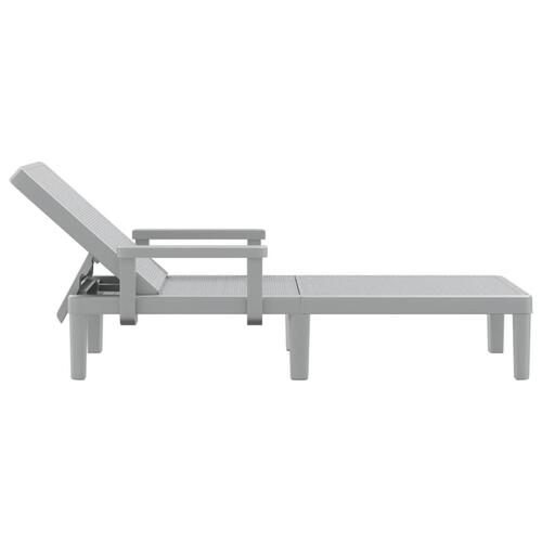 Liggestol 155,5x57x28 cm højdejusterbar polypropylen