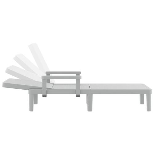 Liggestol 155,5x57x28 cm højdejusterbar polypropylen