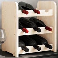 Vinreol 33x25x37 cm massivt fyrretræ