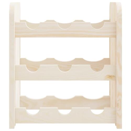Vinreol 33x25x37 cm massivt fyrretræ