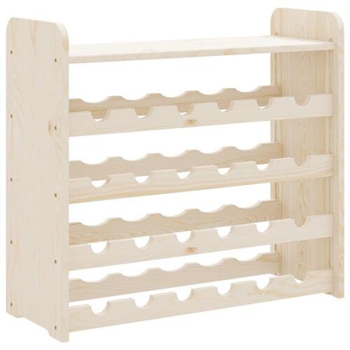 Vinreol med topplade 67,5x25x60 cm massivt fyrretræ