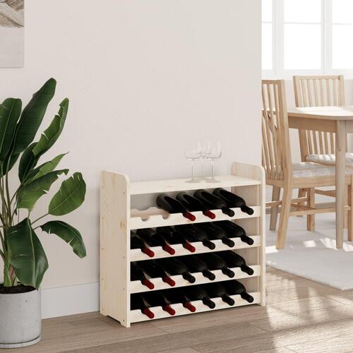 Vinreol med topplade 67,5x25x60 cm massivt fyrretræ