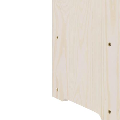 Vinreol med topplade 67,5x25x60 cm massivt fyrretræ