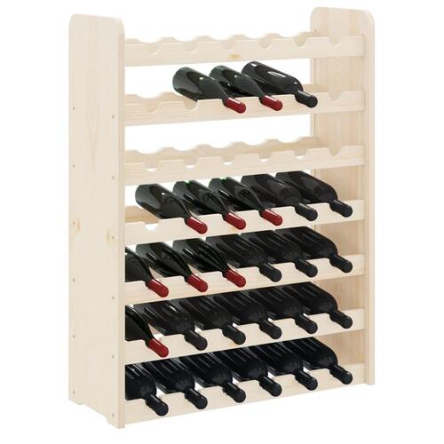 Vinreol 67,5x25x87 cm massivt fyrretræ