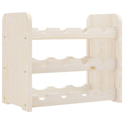 Vinreol 43x25x37 cm massivt fyrretræ