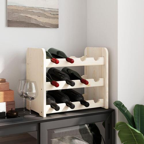 Vinreol 43x25x37 cm massivt fyrretræ