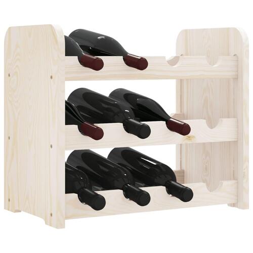 Vinreol 43x25x37 cm massivt fyrretræ