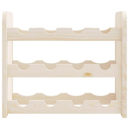 Vinreol 43x25x37 cm massivt fyrretræ