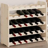 Vinreol 67,5x25x60 cm massivt fyrretræ