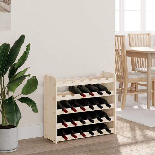 Vinreol 67,5x25x60 cm massivt fyrretræ