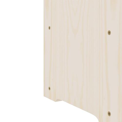 Vinreol med topplade 67,5x25x87 cm massivt fyrretræ